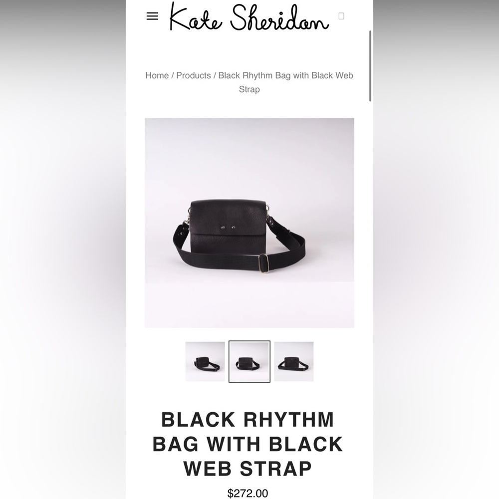 Kate Sheridan Rhythm Bag - Made in England 🇬🇧 - Picture 4 of 5